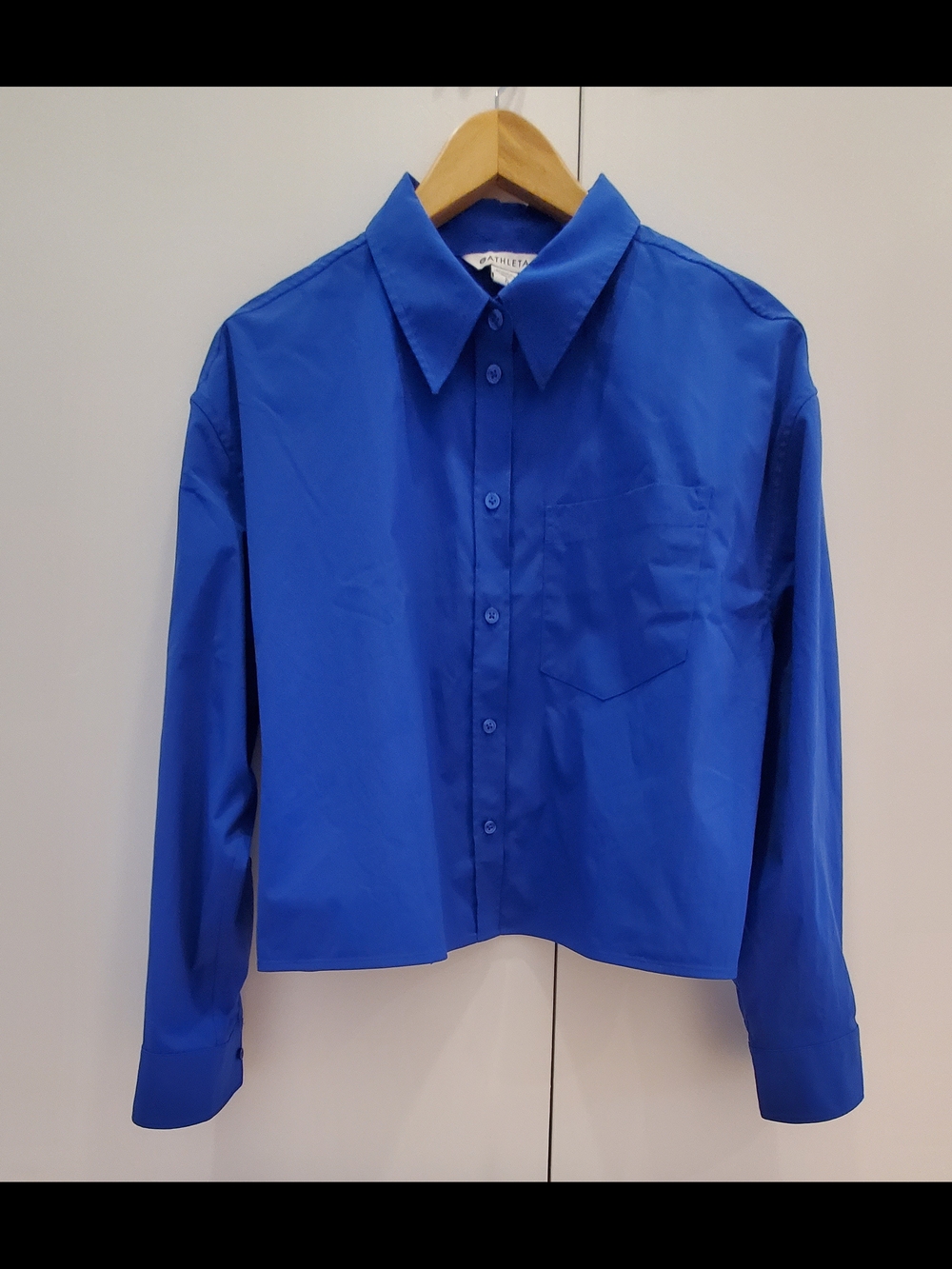 Athleta Midday Cropped Poplin Shirt